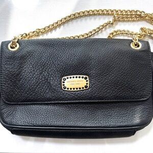 Michael Kors Black Shoulder Bag with Gold Chain